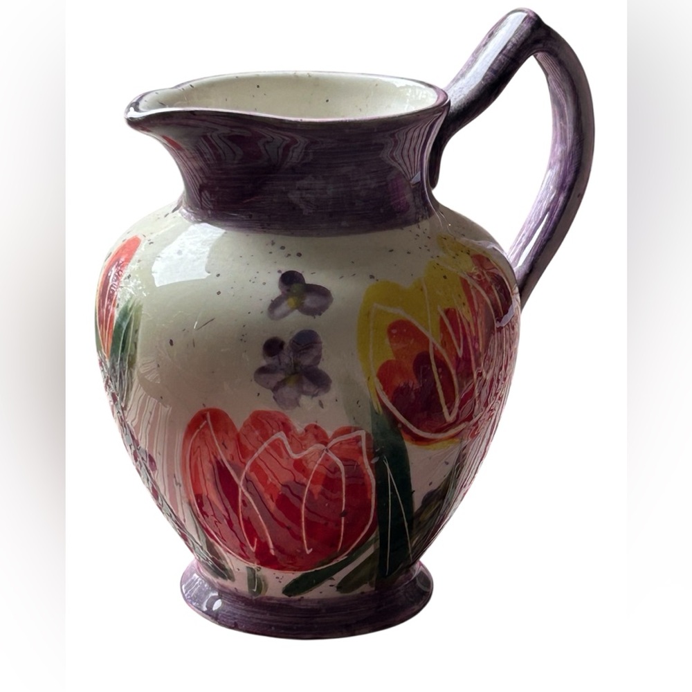Beautiful Julie Euland Enesco Floral Pitcher 2000